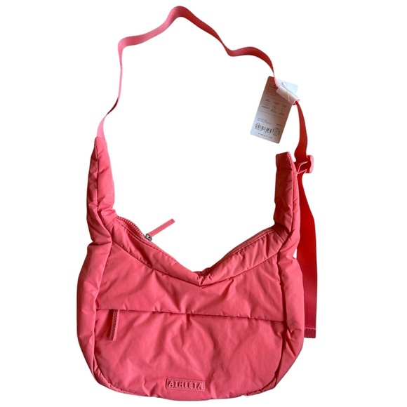 Athleta All About Small Crossbody Hobo Bag in Mimosa Pink NWT - Picture 5 of 7